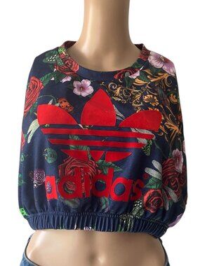 Rare Rita Ora Floral Adidas Crop Top